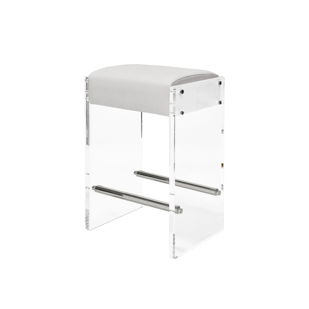 Worlds Away New Arrivals Indy Counter Stool White And Nickel 1 Worlds Away New Arrivals Indy Counter Stool White And Nickel