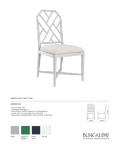 Bungalow 5 New Arrivals Jardin Side Chair White