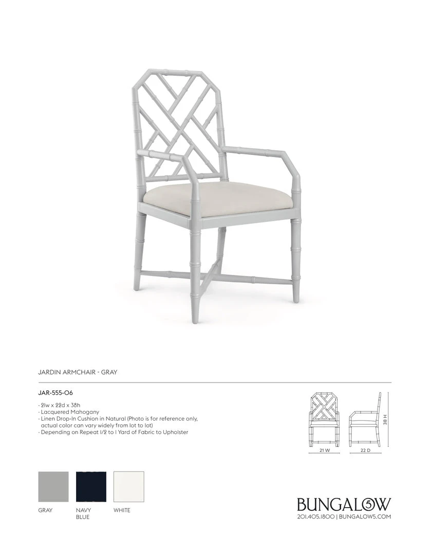Bungalow 5 New Arrivals Jardin Armchair Gray 4 Bungalow 5 New Arrivals Jardin Armchair Gray