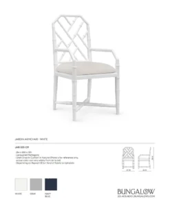 Bungalow 5 New Arrivals Jardin Armchair White
