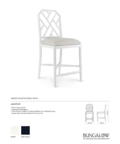 Bungalow 5 New Arrivals Jardin Counter Stool White 12 Bungalow 5 New Arrivals Jardin Counter Stool White