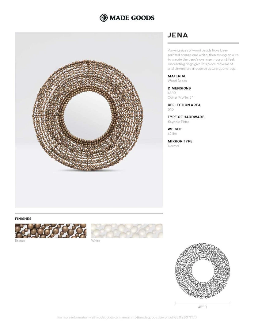 Made Goods Jena Wall Mirror Bronze New Arrivals 4 Made Goods Jena Wall Mirror Bronze New Arrivals