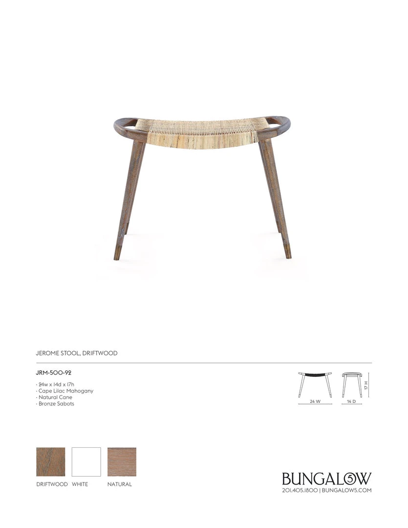 Bungalow 5 Jerome Stool Driftwood 6 Bungalow 5 Jerome Stool Driftwood