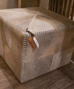 Jamie Young New Arrivals Large Ottoman Grey Hide 7 Jamie Young New Arrivals Large Ottoman Grey Hide