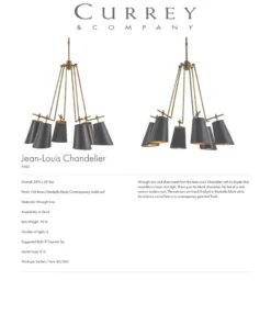 Currey And Company Jean Louis Chandelier New Arrivals