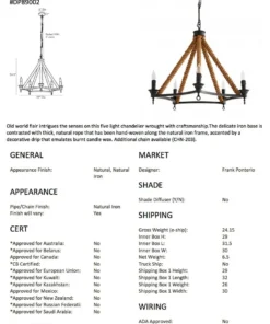 Arteriors Home Johyo Chandelier
