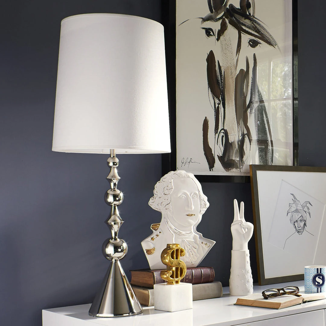 Jonathan Adler New Arrivals Harlequin Table Lamp Polished Nickel 2 Jonathan Adler New Arrivals Harlequin Table Lamp Polished Nickel