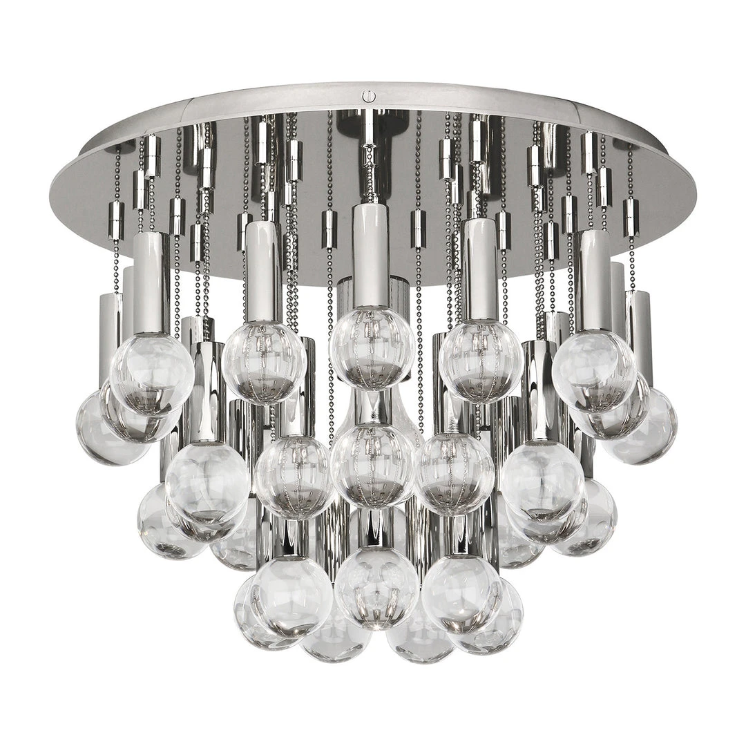Jonathan Adler Milano Flush Mount Polished Nickel 1 Jonathan Adler Milano Flush Mount Polished Nickel
