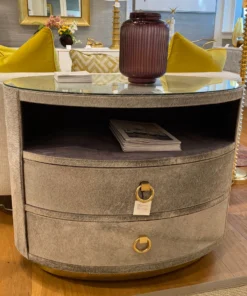 Bungalow 5 Julius 2 Drawer Side Table Gray New Arrivals