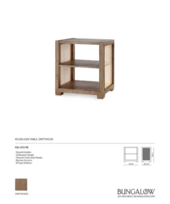 Bungalow 5 Kelsea Side Table Driftwood New Arrivals