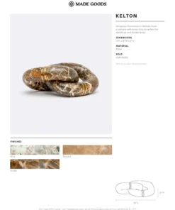 Made Goods Kelton Sculpture Snake Stone