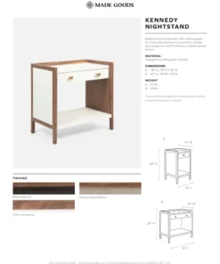 Made Goods New Arrivals Kennedy Double Nightstand Pristine And Walnut 13 Made Goods New Arrivals Kennedy Double Nightstand Pristine And Walnut