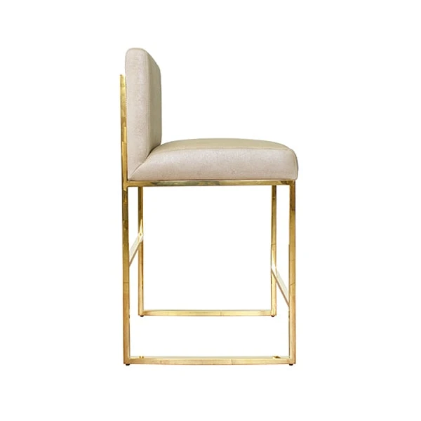 Worlds Away New Arrivals Kingston Beige Counter Stool Brass 2 Worlds Away New Arrivals Kingston Beige Counter Stool Brass