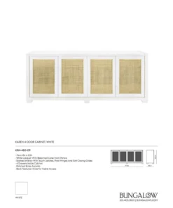 Bungalow 5 Karen 4 Door Cabinet White New Arrivals 15 Bungalow 5 Karen 4 Door Cabinet White New Arrivals