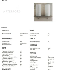 Arteriors Home Kady Sconce New Arrivals