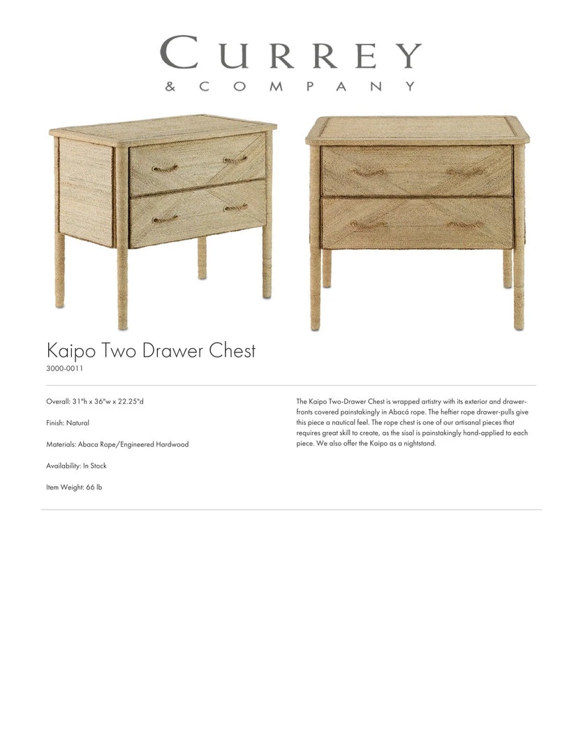 Currey And Company Kaipo Two Drawer Chest 4 Currey And Company Kaipo Two Drawer Chest