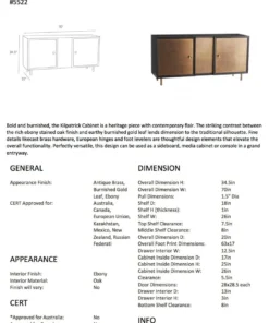 Arteriors Home New Arrivals Kilpatrick Short Cabinet