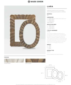 Made Goods Lara Oval Mirror Antique Silver 9 Made Goods Lara Oval Mirror Antique Silver