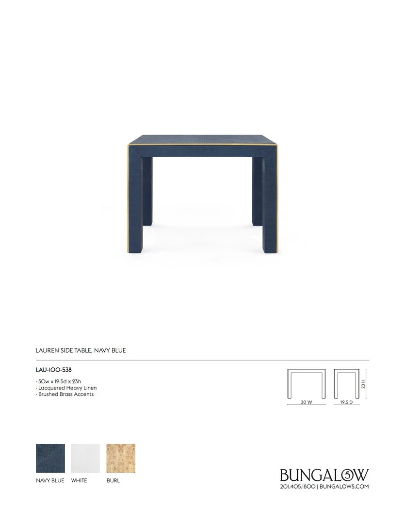 Bungalow 5 New Arrivals Lauren Side Table Navy Blue 4 Bungalow 5 New Arrivals Lauren Side Table Navy Blue