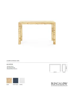 Bungalow 5 Lauren Console Burl 13 Bungalow 5 Lauren Console Burl