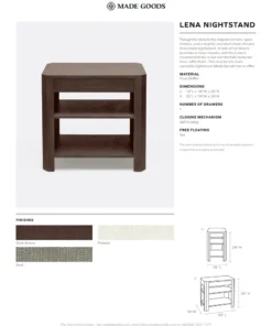 Made Goods New Arrivals Lena Single Nightstand Seal Faux Raffia