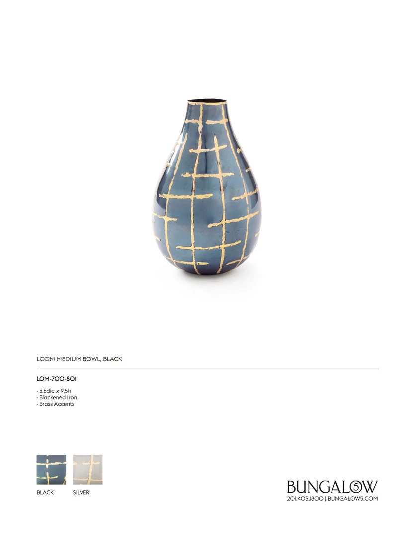 Bungalow 5 Loom Vase Black 4 Bungalow 5 Loom Vase Black