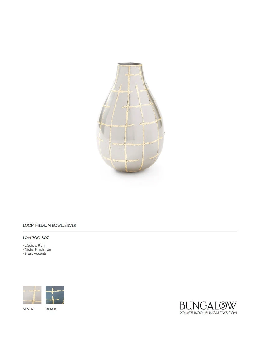 Bungalow 5 Loom Vase Silver 4 Bungalow 5 Loom Vase Silver