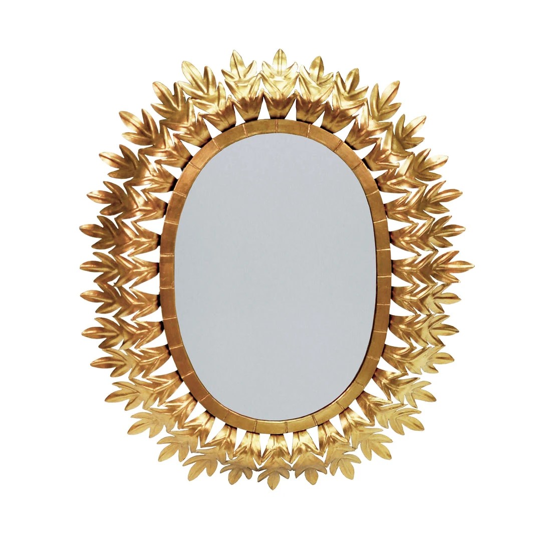 Worlds Away Lona Oval Mirror Gold Leaf New Arrivals 1 Worlds Away Lona Oval Mirror Gold Leaf New Arrivals