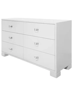 Worlds Away New Arrivals Louise Dresser White Nickel Hardware