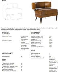 Arteriors Home Laurent Chair Mottled Brown