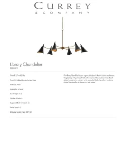 Currey And Company New Arrivals Library Chandelier