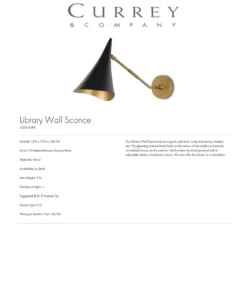 Currey And Company Library Wall Sconce