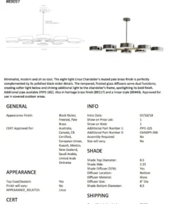 Arteriors Home Linus Starburst Chandelier Pale Brass 12 Arteriors Home Linus Starburst Chandelier Pale Brass