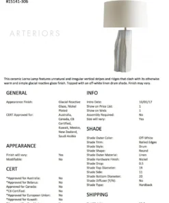 Arteriors Home New Arrivals Lorna Lamp