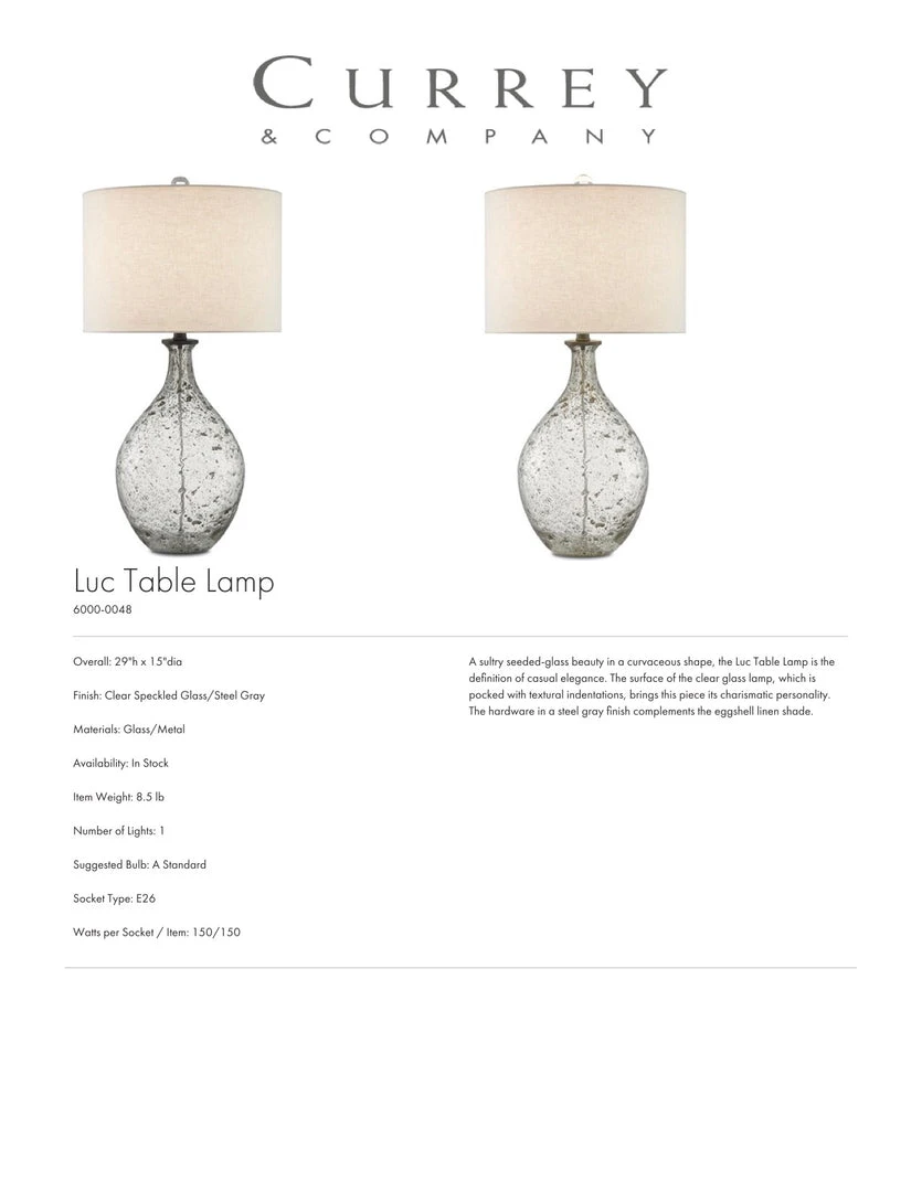 Currey And Company Luc Table Lamp New Arrivals 5 Currey And Company Luc Table Lamp New Arrivals