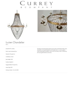 Currey And Company Lucien Chandelier Large 9 Currey And Company Lucien Chandelier Large