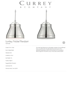 Currey And Company Lumley Nickel Pendant New Arrivals 5 Currey And Company Lumley Nickel Pendant New Arrivals