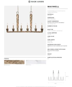 Made Goods Maxwell Pendant Bronze Gesso Concrete