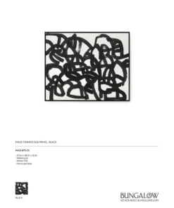 Bungalow 5 Maze Framed Silk Panel Black 14 Bungalow 5 Maze Framed Silk Panel Black