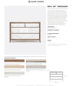 Made Goods Mia 48" Dresser Pristine