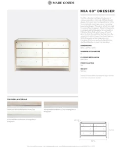 Made Goods Mia 60" Dresser Pristine 5 Made Goods Mia 60