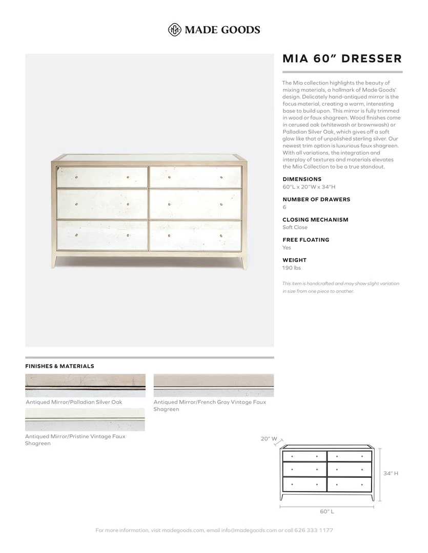 Made Goods Mia 60" Dresser Pristine 3 Made Goods Mia 60" Dresser Pristine