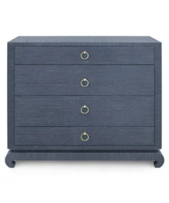 Bungalow 5 Ming Large 4 Drawer Chest Navy Blue