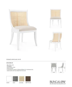 Bungalow 5 Monaco Armchair White New Arrivals 12 Bungalow 5 Monaco Armchair White New Arrivals