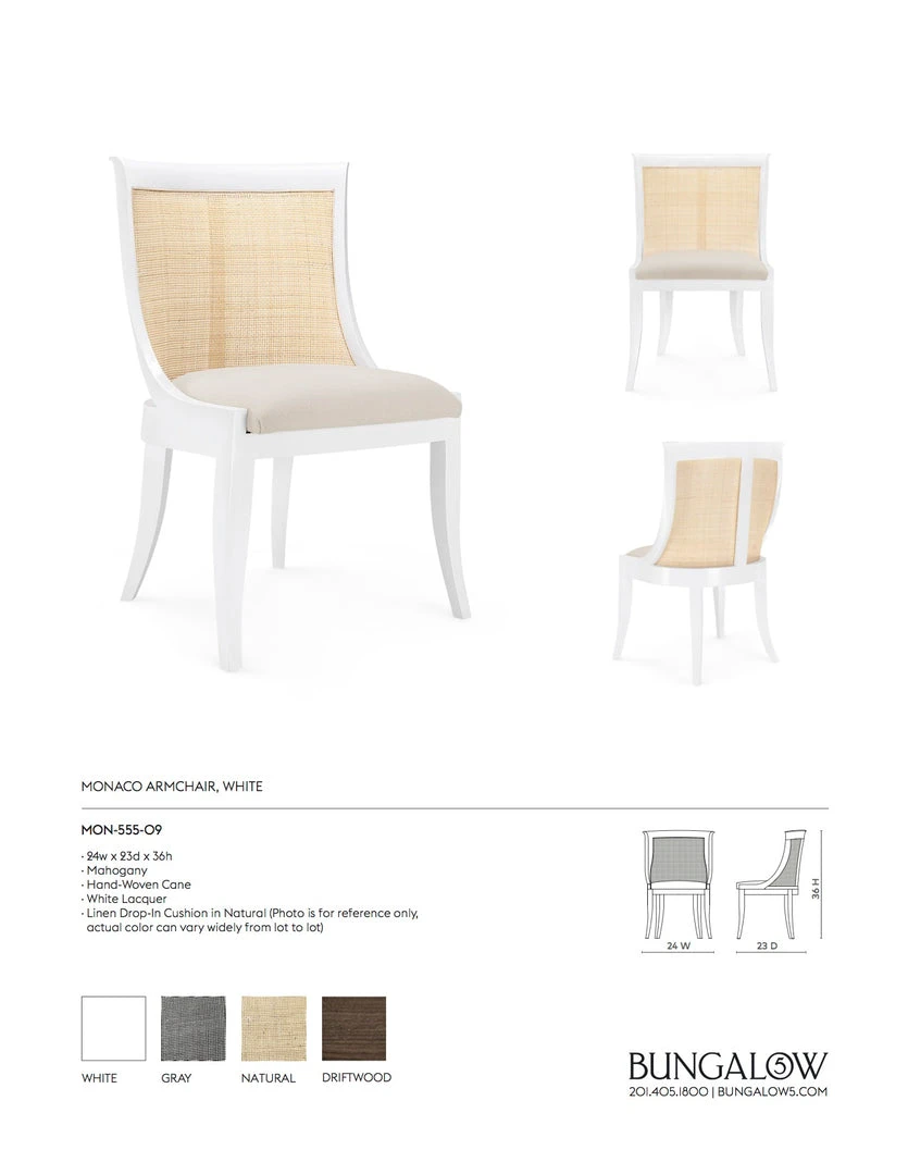 Bungalow 5 Monaco Armchair White New Arrivals 4 Bungalow 5 Monaco Armchair White New Arrivals