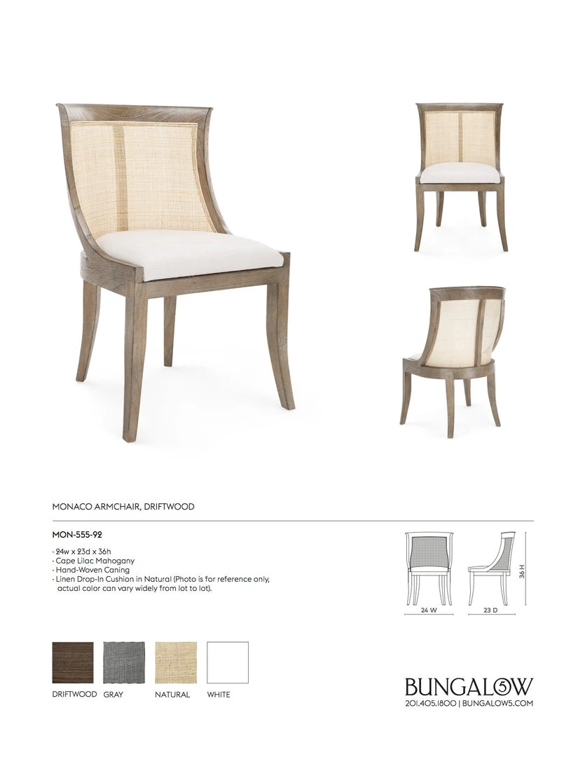 Bungalow 5 Monaco Armchair Driftwood 11 Bungalow 5 Monaco Armchair Driftwood