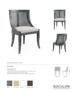 Bungalow 5 Monaco Armchair Gray