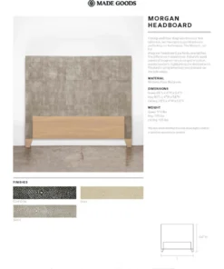 Made Goods Morgan Headboard Cool Gray