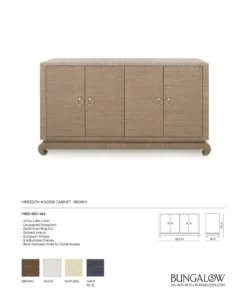 Bungalow 5 Meredith 4 Door Cabinet Brown