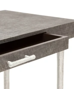 Made Goods New Arrivals Audrey Desk Charcoal Faux Linen